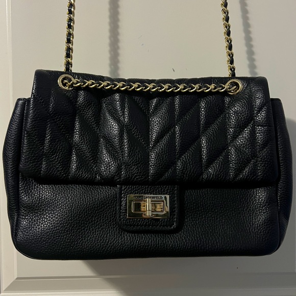 Karl Lagerfeld black shoulder bag - Picture 1 of 3